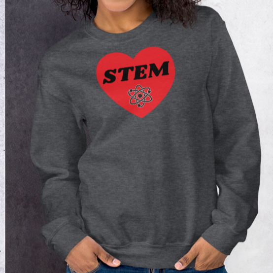 STEM in Heart w/ Molecule Dark Sweatshirts