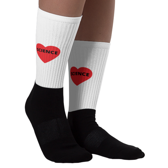 Science in Heart Socks-White