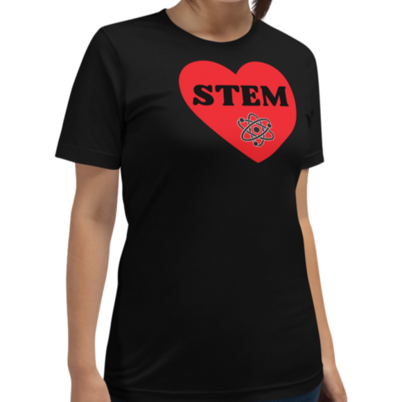 STEM in Heart w/ Molecule Dark T-Shirts